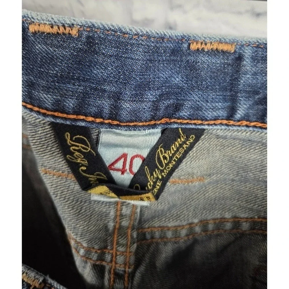 LUCKY BRAND Vintage Straight Jeans Men's Size 40 X 29 Regular Inseam Distressed